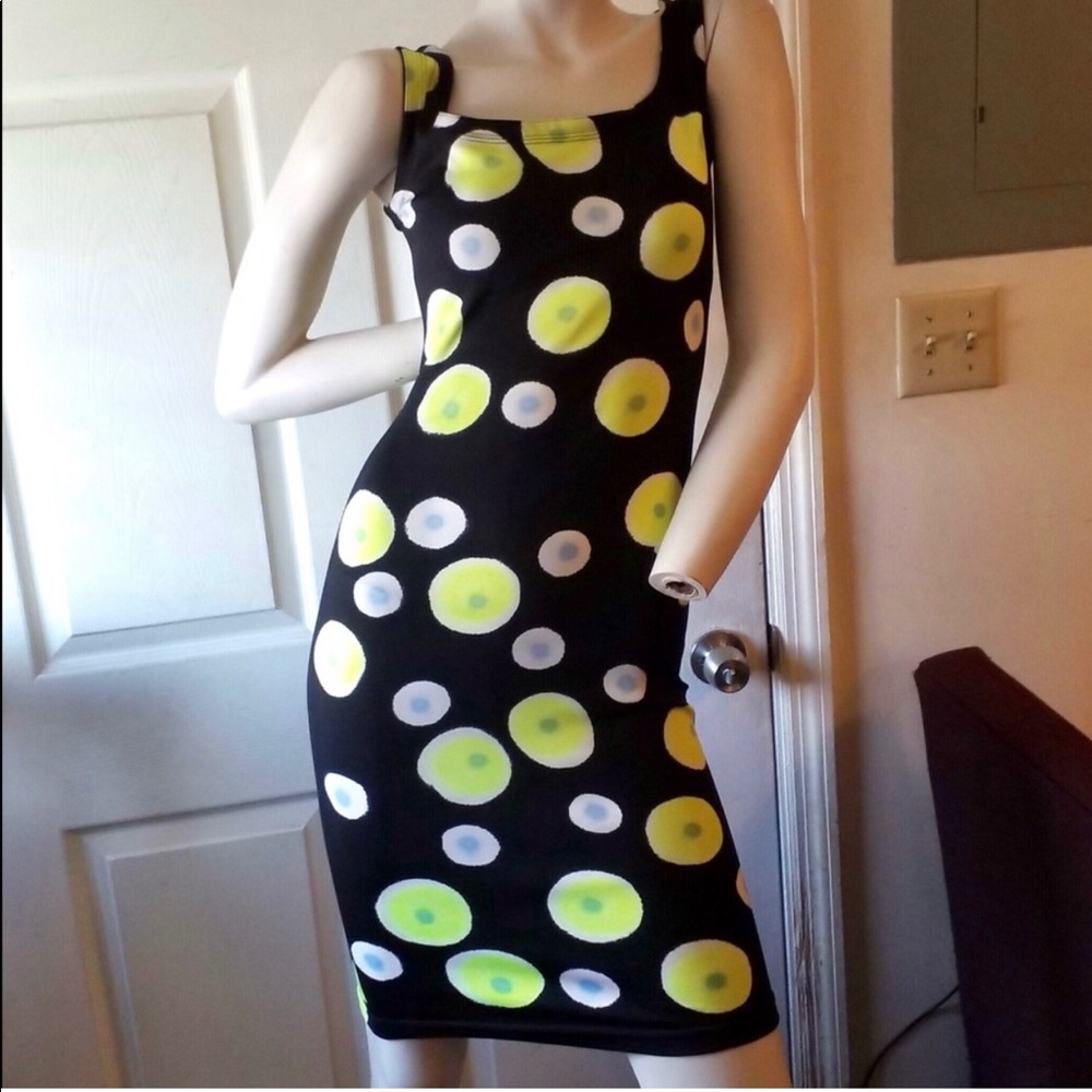 Vintage Gianni Versace RARE Iconic Bodycon 1990s Spandex Supermodel Dress